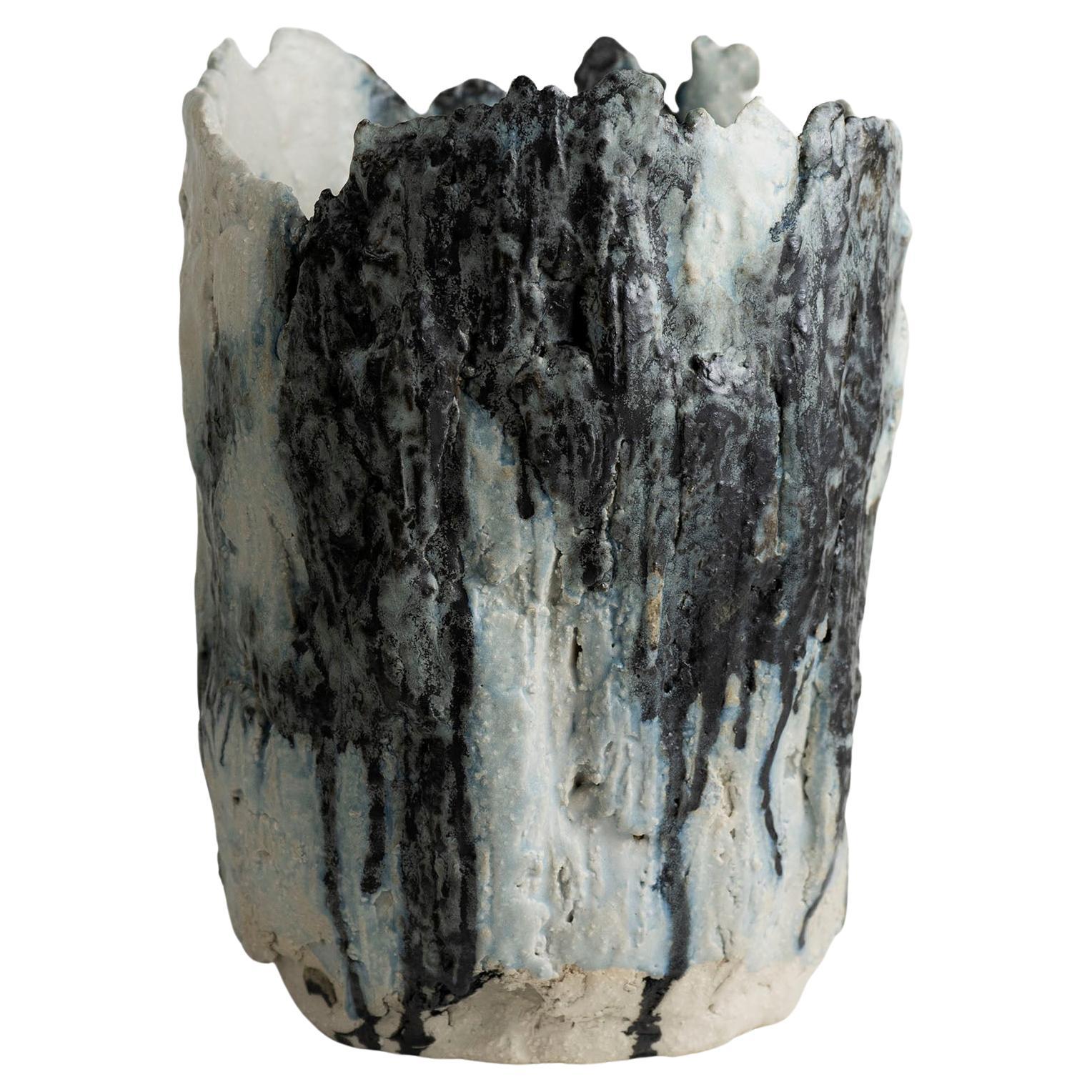 Vaso contemporaneo in argilla vocanica W-1321 della serie Gongkai