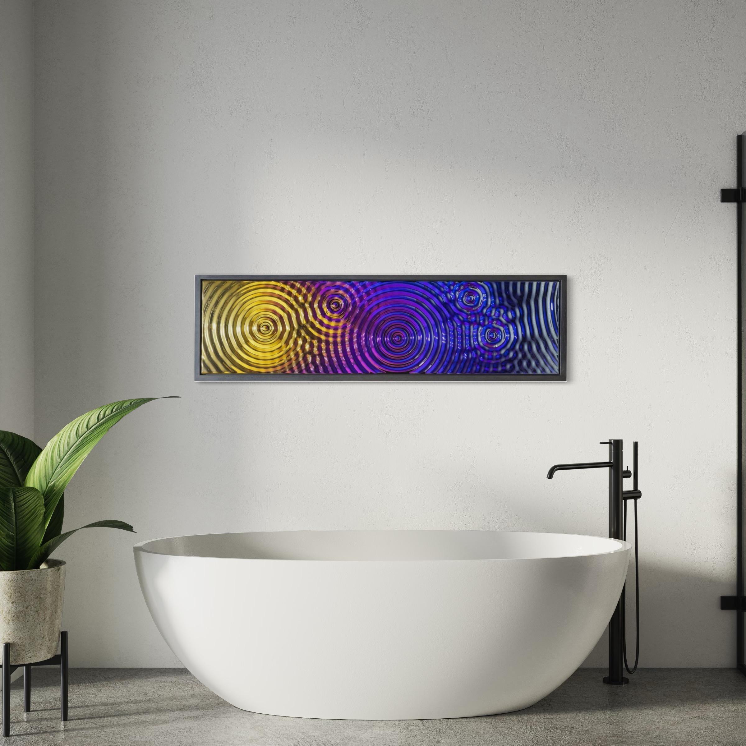 Zeitgenössische Wanddekoration Interference 5 Drops Multicolor Wandbild (Moderne) im Angebot
