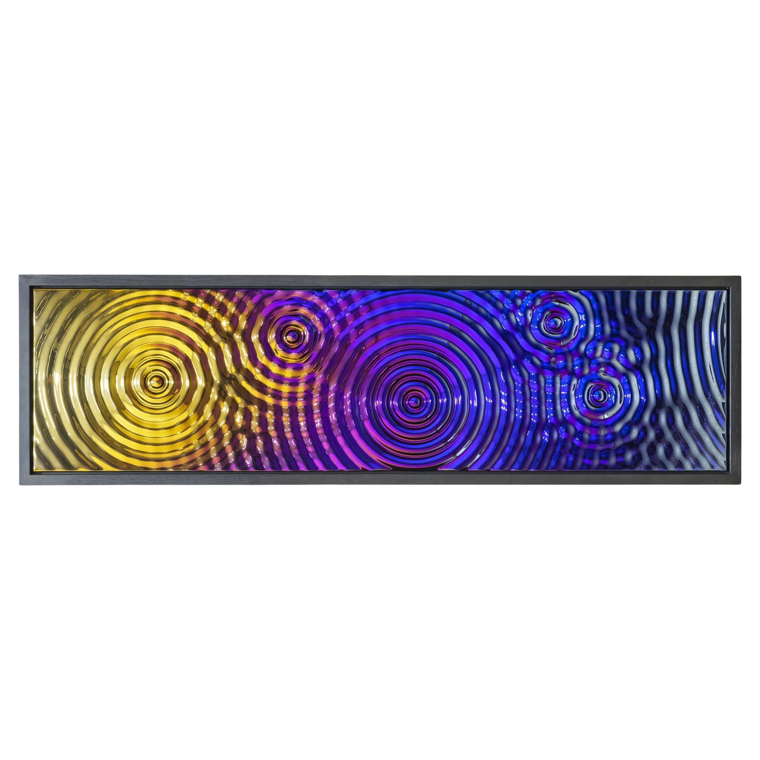 Zeitgenössische Wanddekoration Interference 5 Drops Multicolor Wandbild