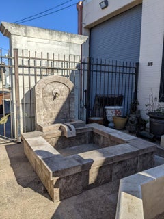 Contemporary French Limestone Wall Fountain