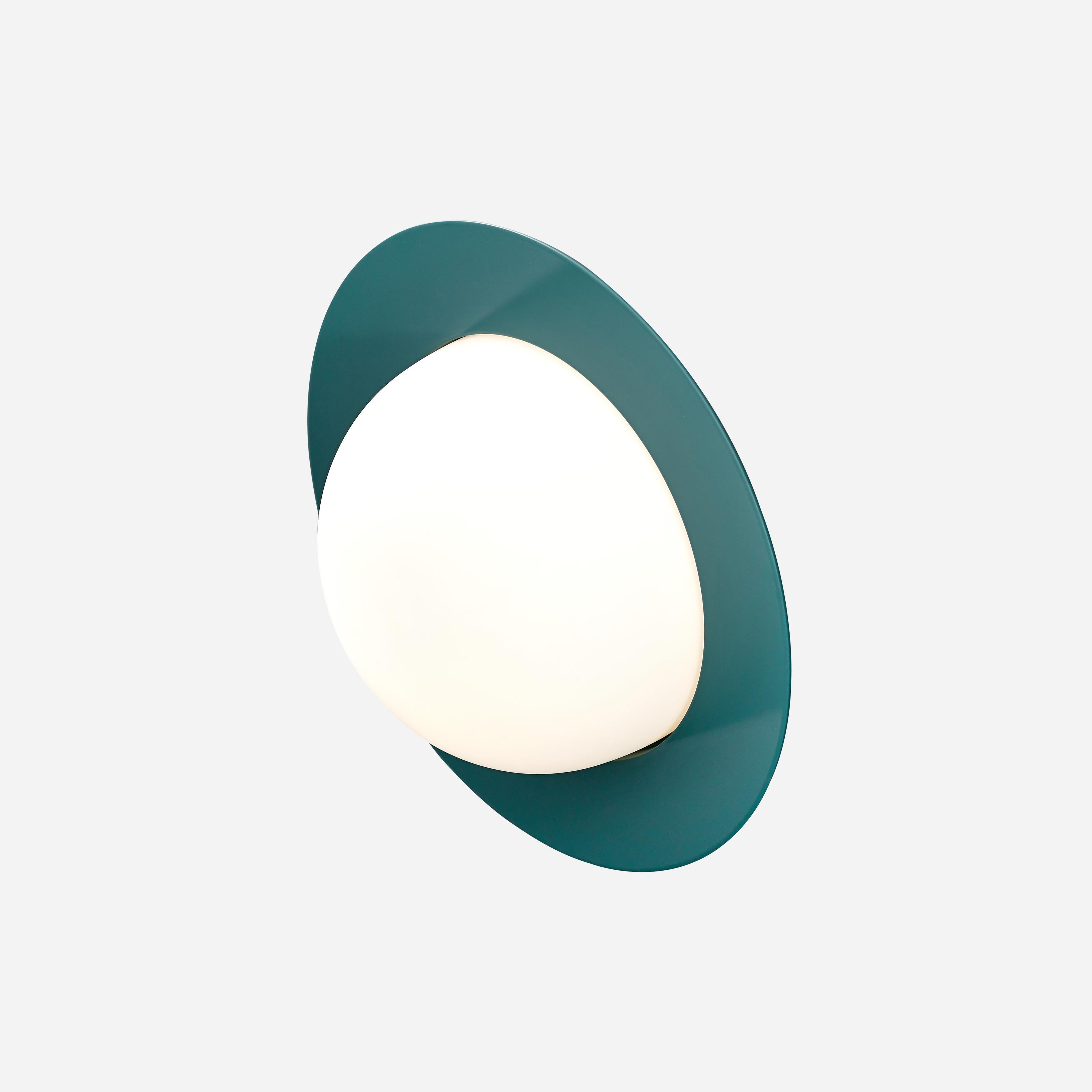 Alley wall lamp by AGO Lighting
UL Listed

Painted aluminum, white opal glass
LED G9 110-240V (not included)

Available colors:
Charcoal, white, grey, burgundy, and green

Dimensions:
32 x 17.3 cm (Large)
22.6 x 12.6 cm (Small)


AGO is a Korean