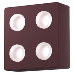 Zeitgenössische Wandleuchte „Domino“ von Sylvain Willenz x Ago, Burgunderrot