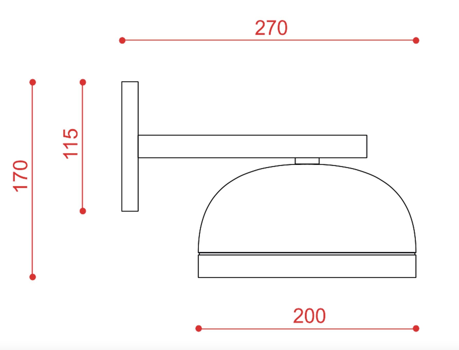 Lampe murale contemporaine 'Molly 556.42' par TOOY, métal et laiton Neuf - En vente à Paris, IDF