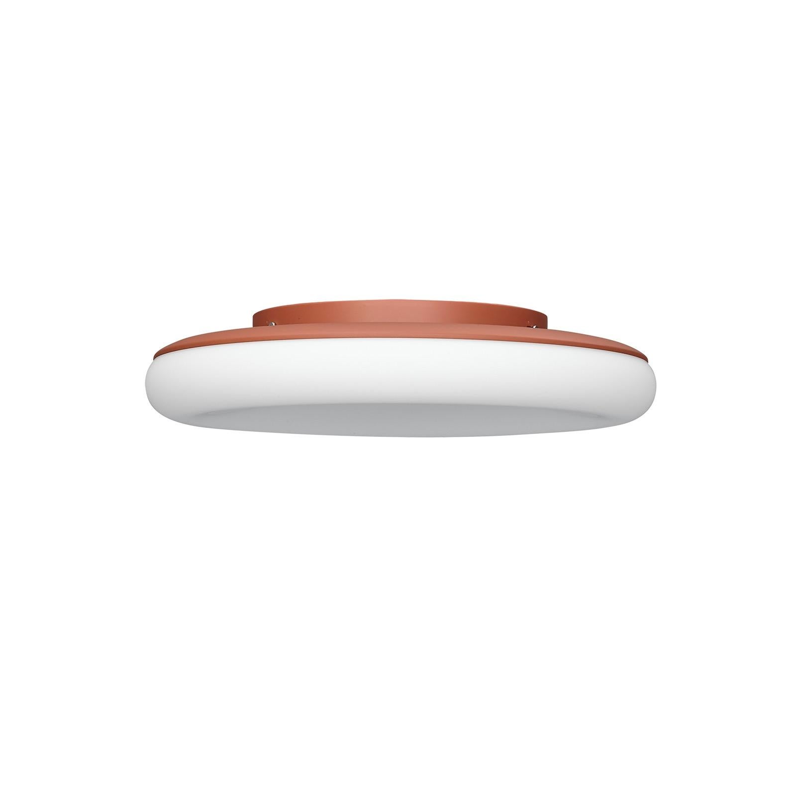 Aluminum Contemporary Wall Lamp 'Mozzi' by AGO 'Large, Terracotta' For Sale