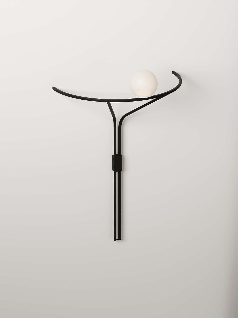 "Trilogy" Contemporary Wall lamp, Sabrina' s Silvered art Glass For ...