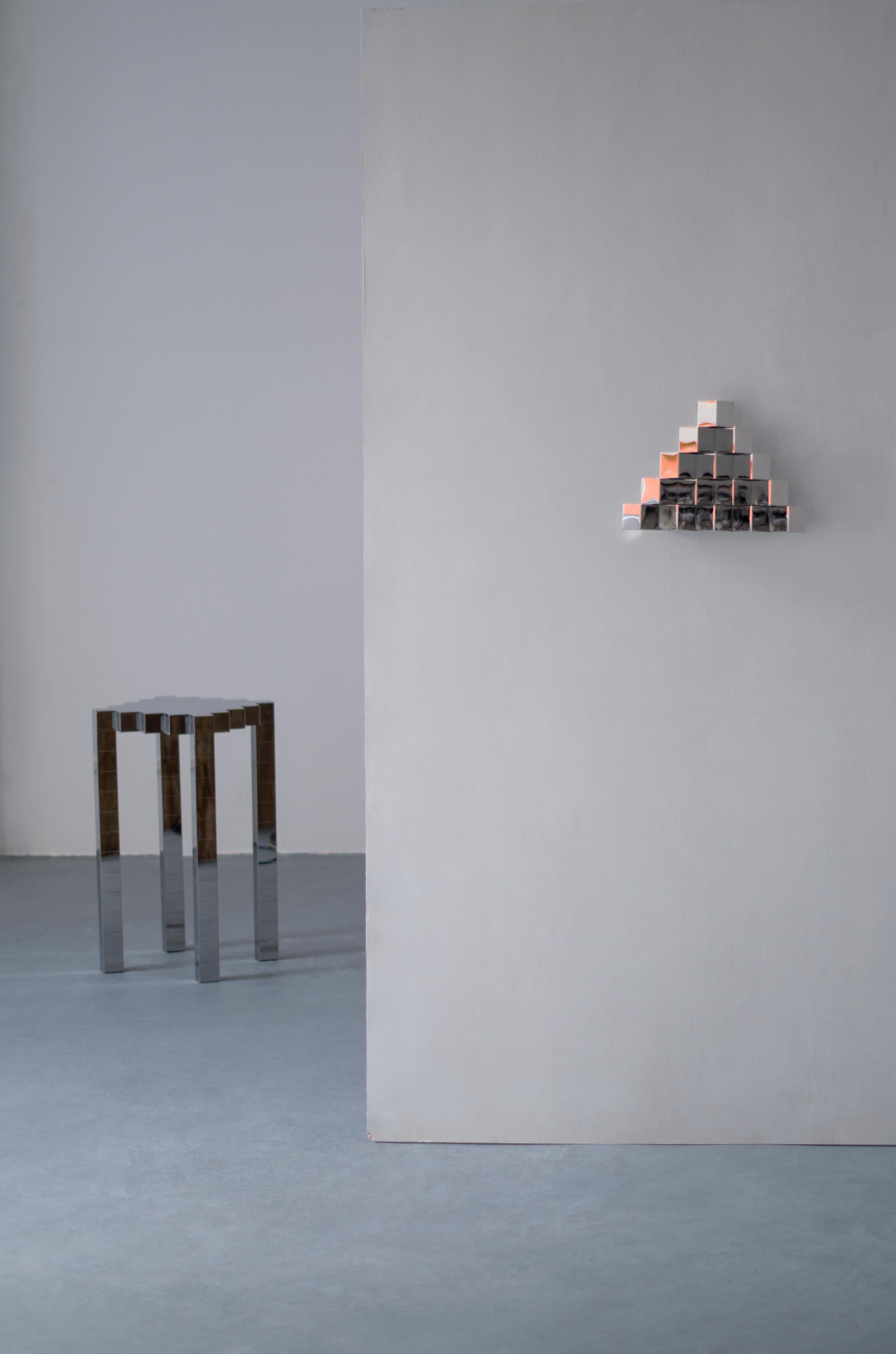 Minimaliste Lampe murale contemporaine 'Ocean Sunrise' par TheShaw, acier inoxydable en vente