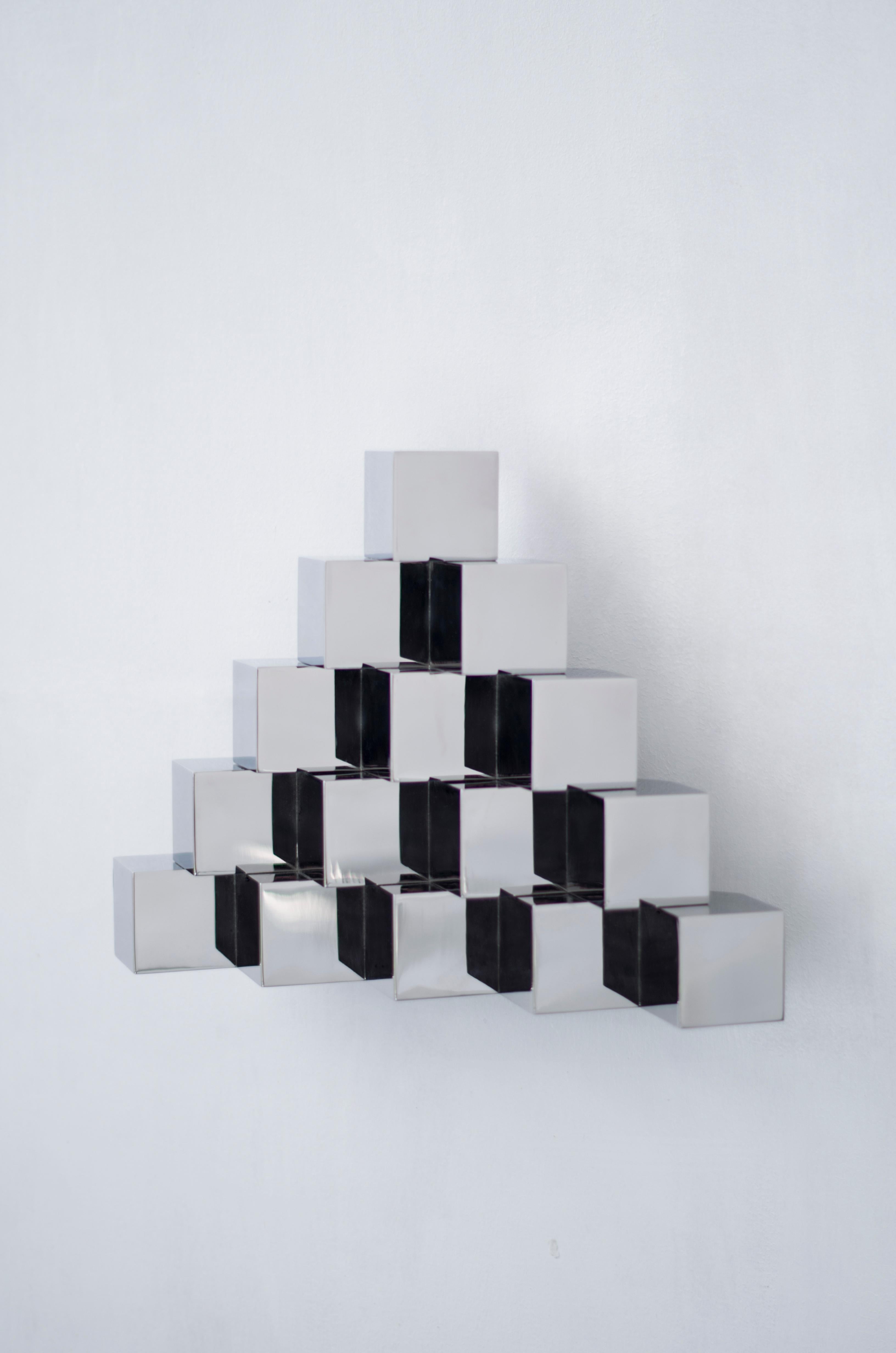 Lampe murale contemporaine 'Ocean Sunrise' par TheShaw, acier inoxydable en vente 1