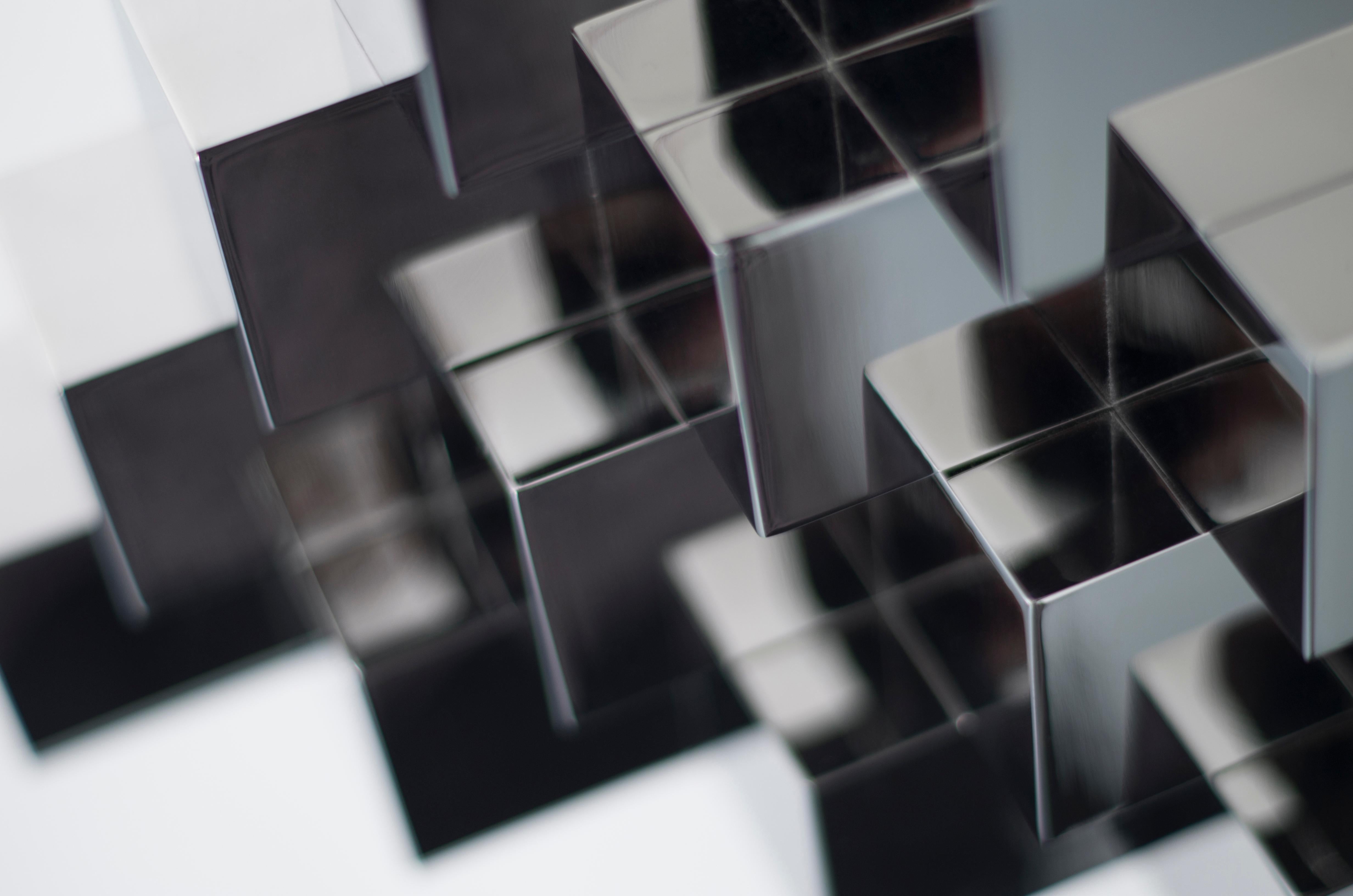 Lampe murale contemporaine 'Ocean Sunrise' par TheShaw, acier inoxydable en vente 3