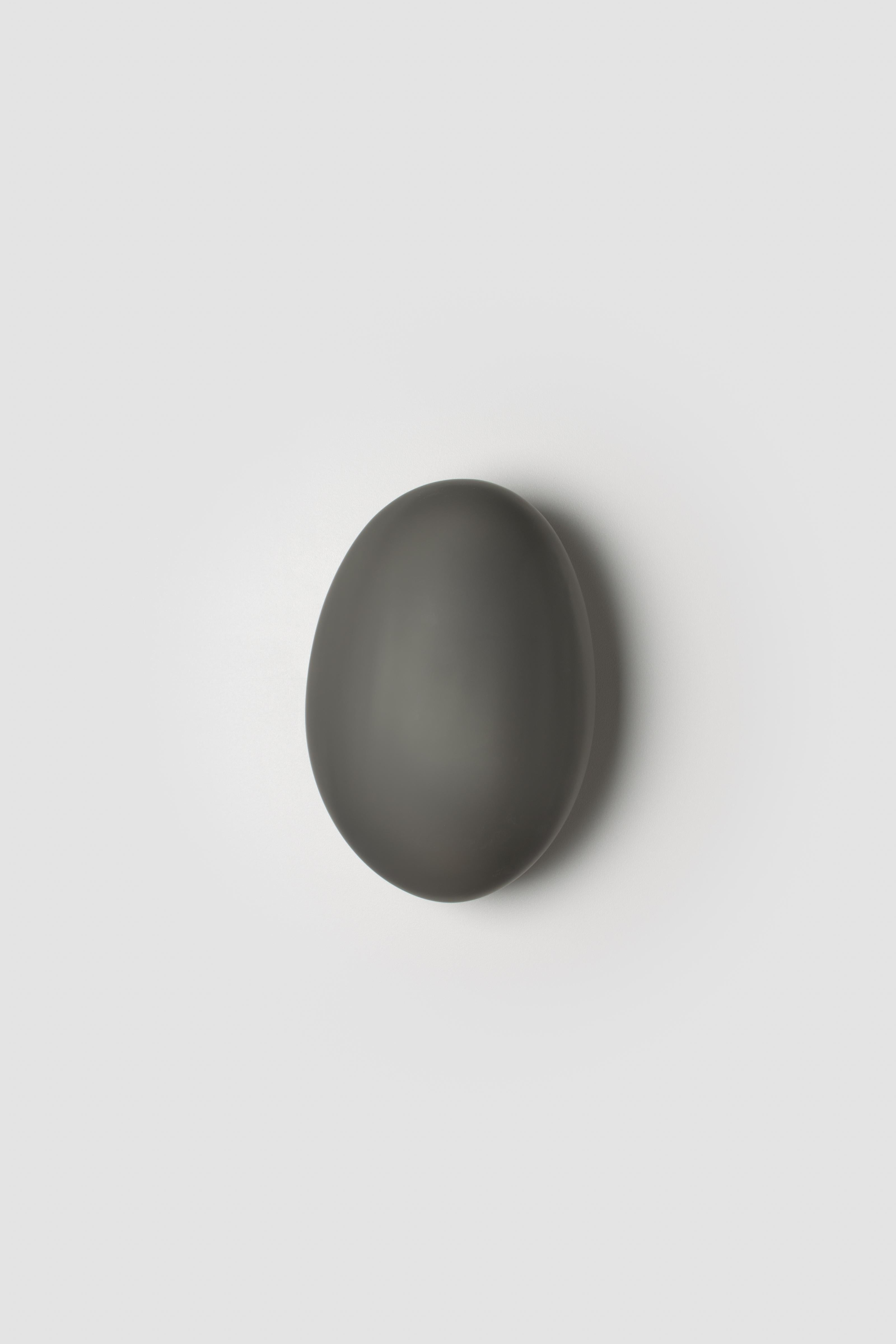 Glass Contemporary Wall Lamp 'Pebble' by Andlight, Shape A, Slate For Sale