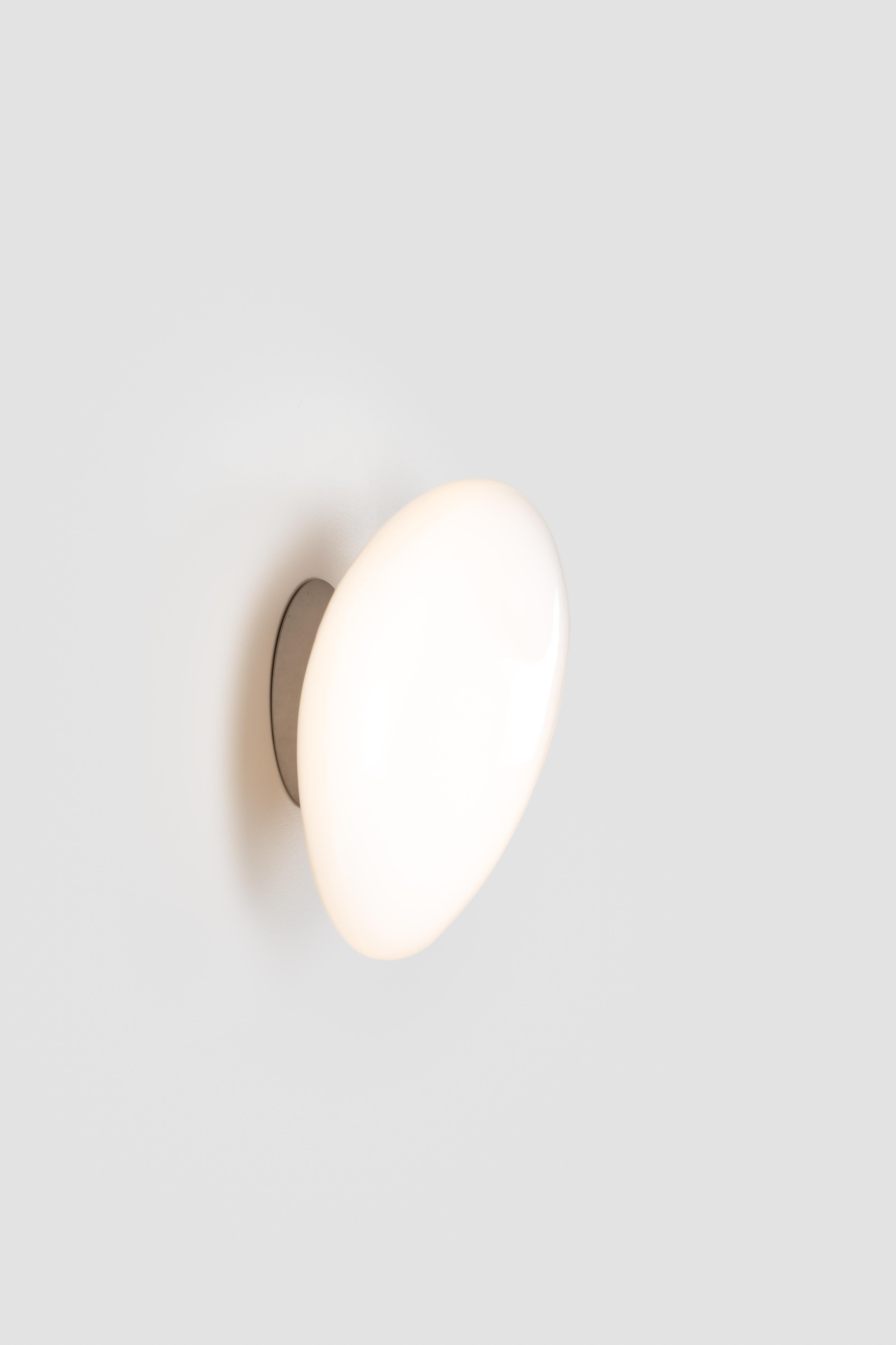 Contemporary Wall Lamp 'Pebble' by Andlight, Shape B, White For Sale 2