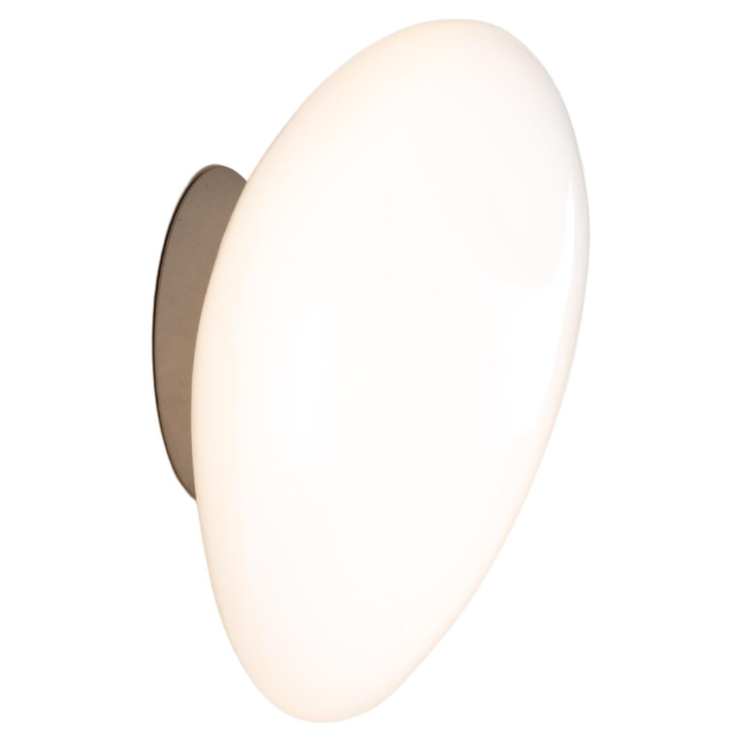 Contemporary Wall Lamp 'Pebble' by Andlight, Shape B, White For Sale