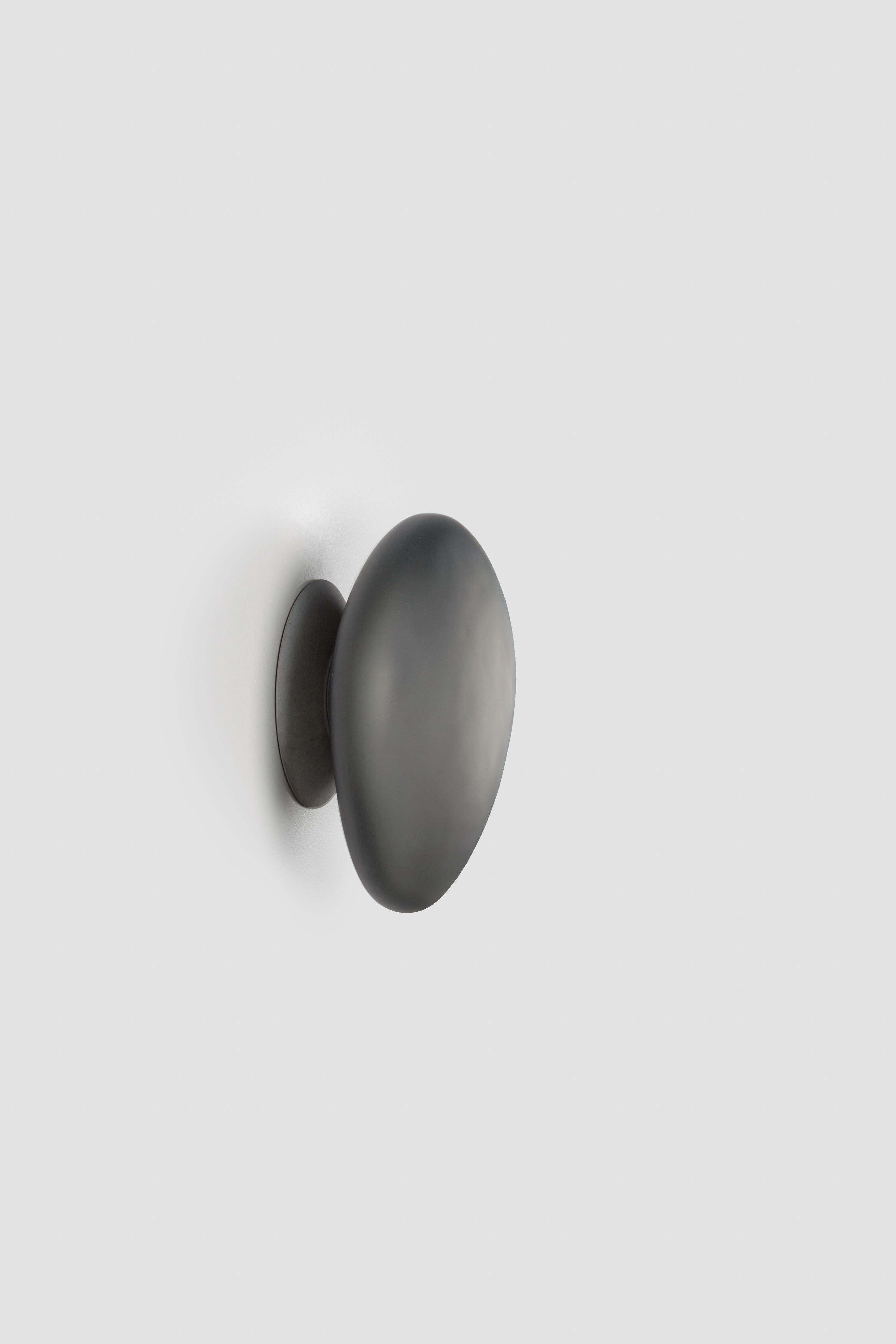 Contemporary Wall Lamp 'Pebble' by ANDlight, Shape C, Grey Slate For Sale 1