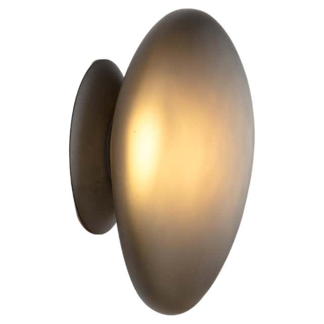 Contemporary Wall Lamp 'Pebble' by ANDlight, Shape C, Grey Slate For ...