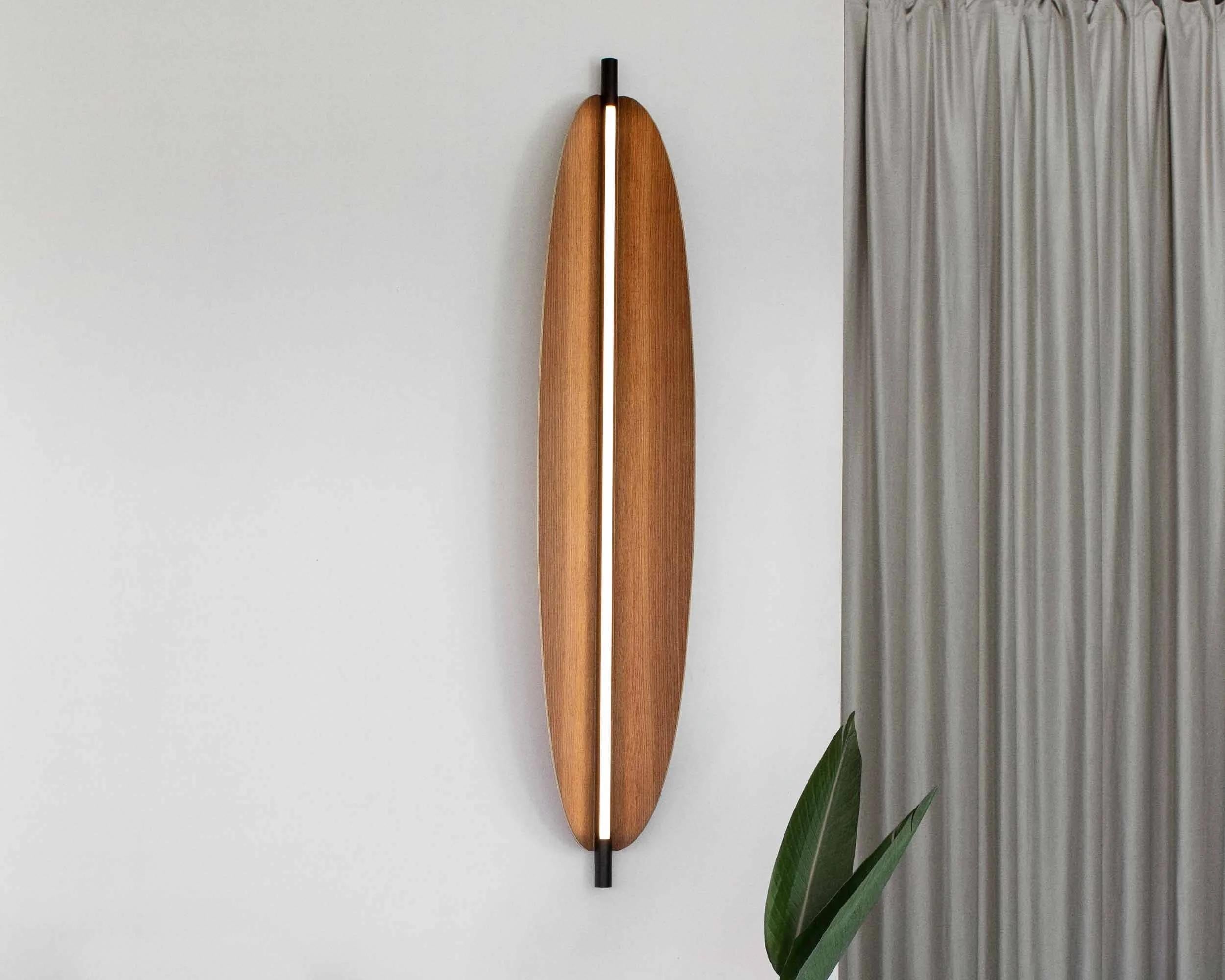 Contemporary Wall Lamp 'Thula 562.42' by Federica Biasi x Tooy, Black + Walnut For Sale 6