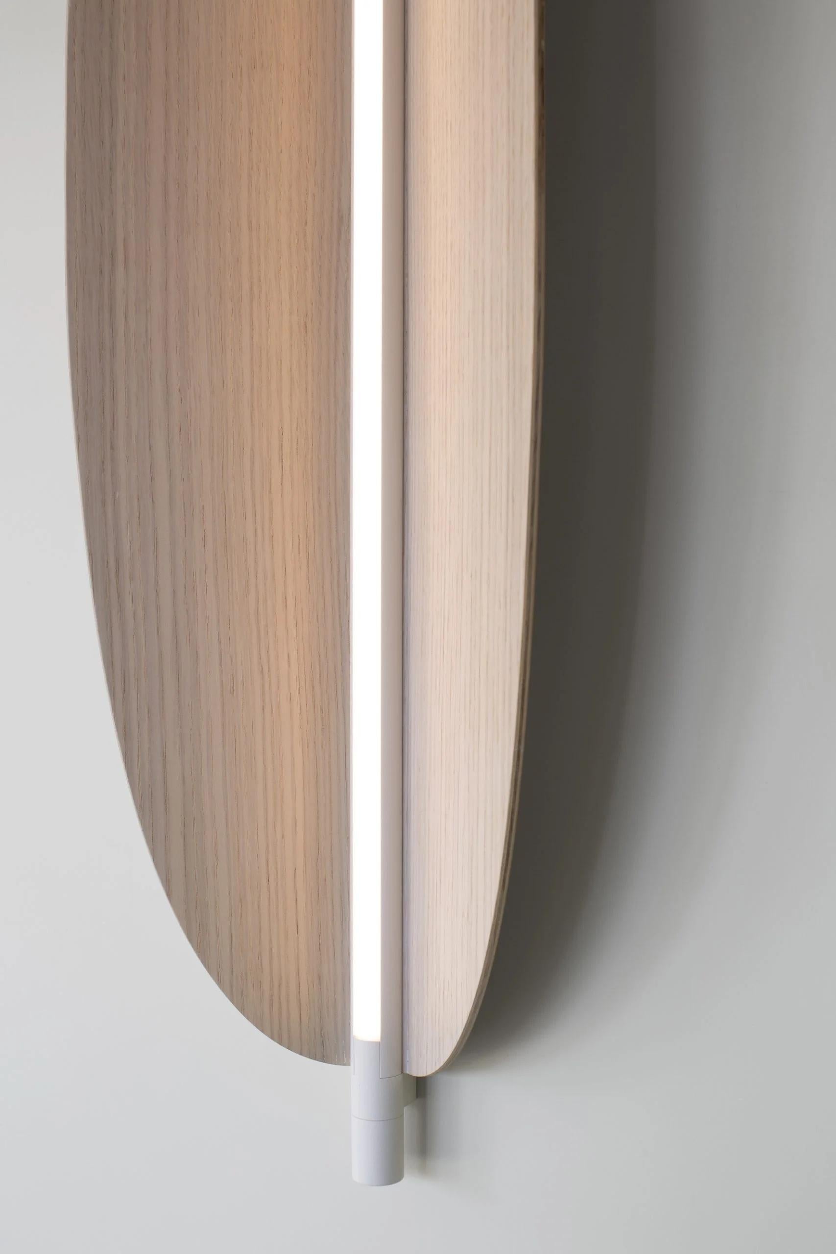Contemporary Wall Lamp 'Thula 562.43' by Federica Biasi x Tooy, Beige + Oak In New Condition For Sale In Paris, FR