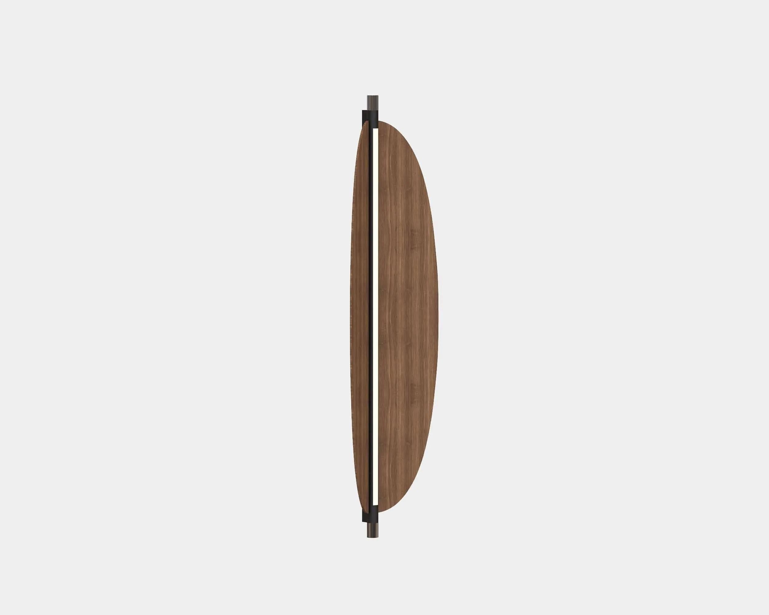 Metal Contemporary Wall Lamp 'Thula 562.43' by Federica Biasi x Tooy, Beige + Oak For Sale