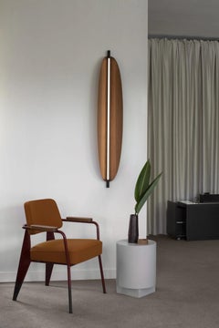 Contemporary Wall Lamp 'Thula 562.43' by Federica Biasi x Tooy, Black + Walnut