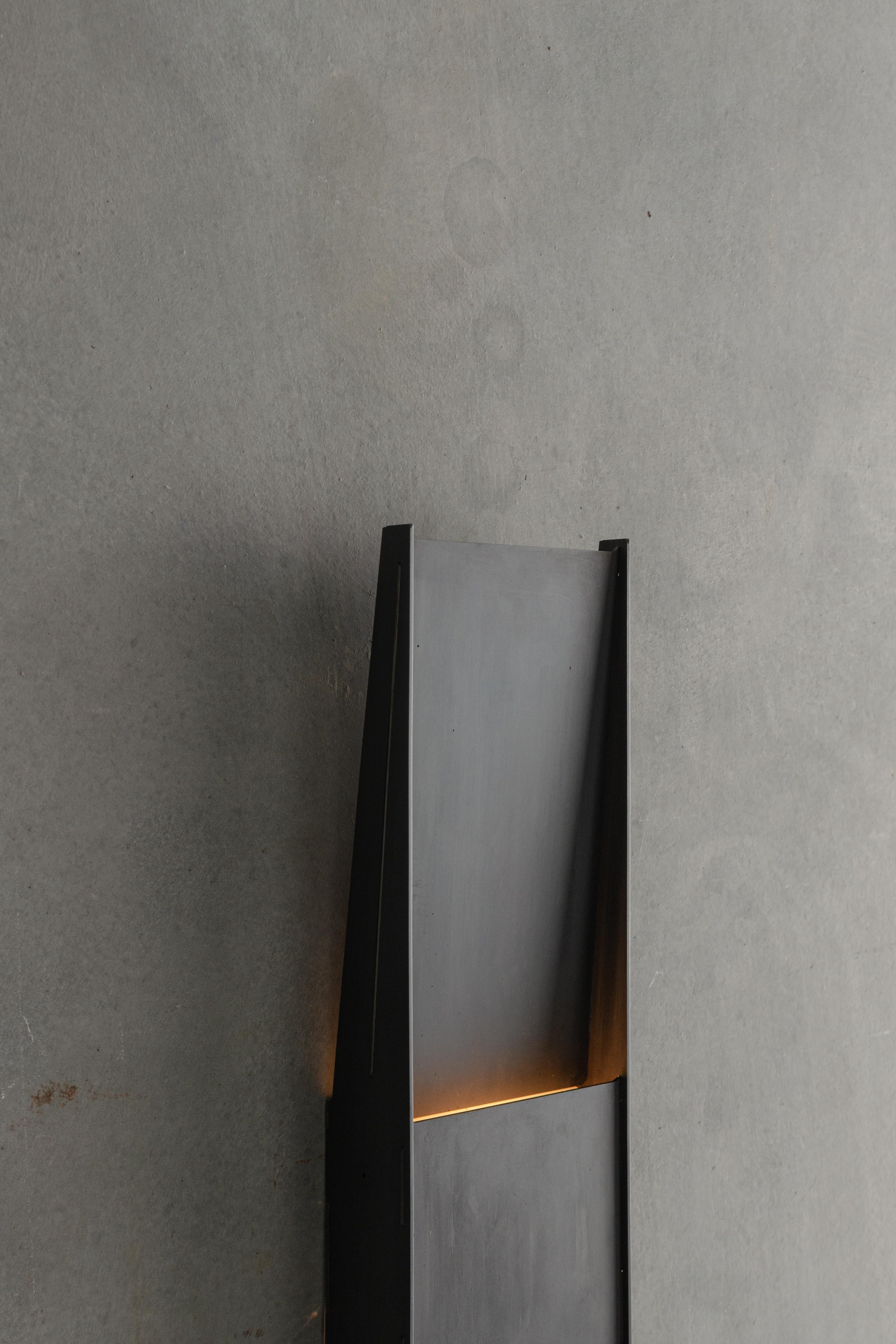Canadian Contemporary Wall Lamp 'Vector' by A-N-D, Black Steel For Sale