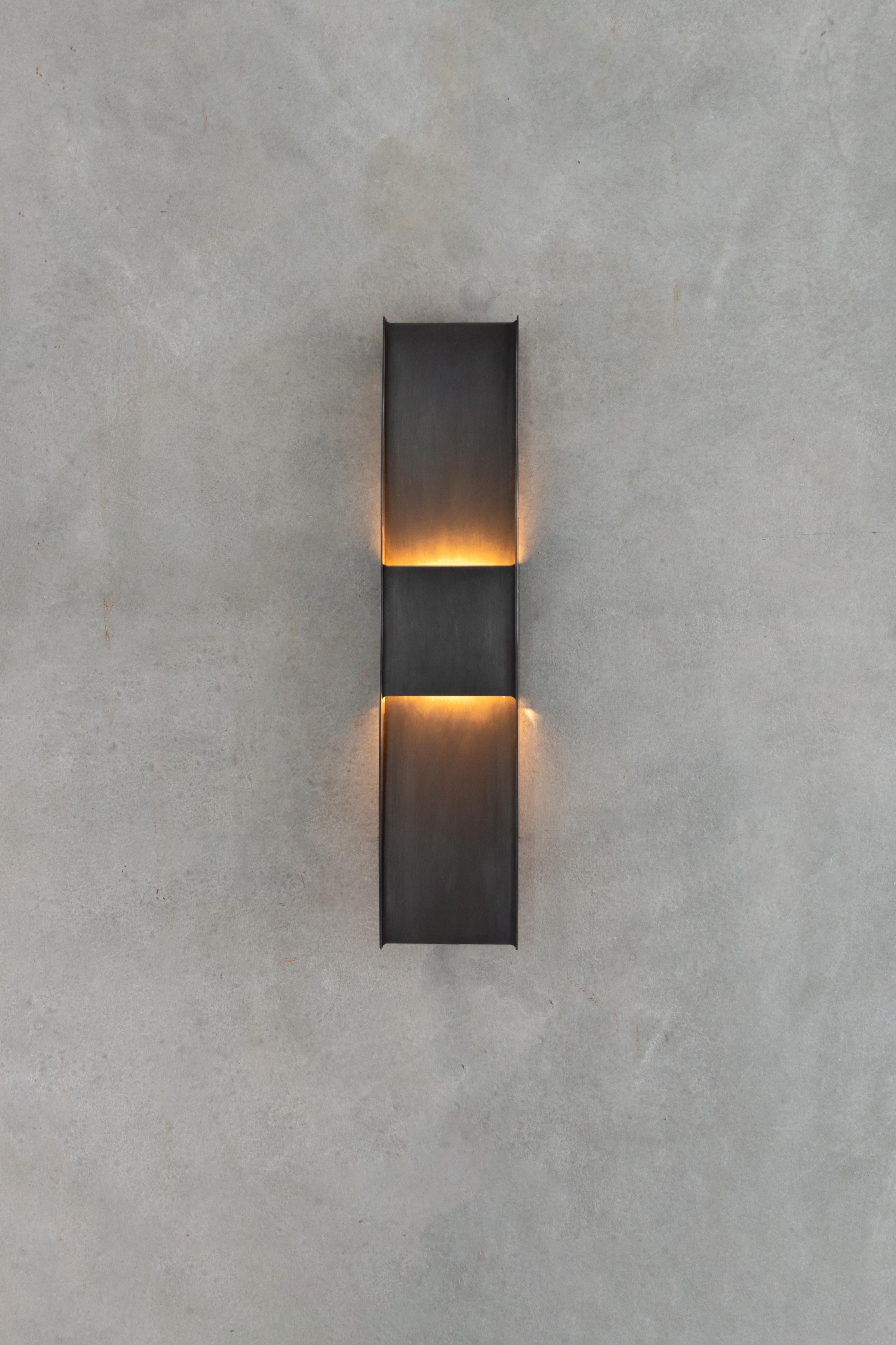 Contemporary Wall Lamp 'Vector' by A-N-D, Polished Steel For Sale 1