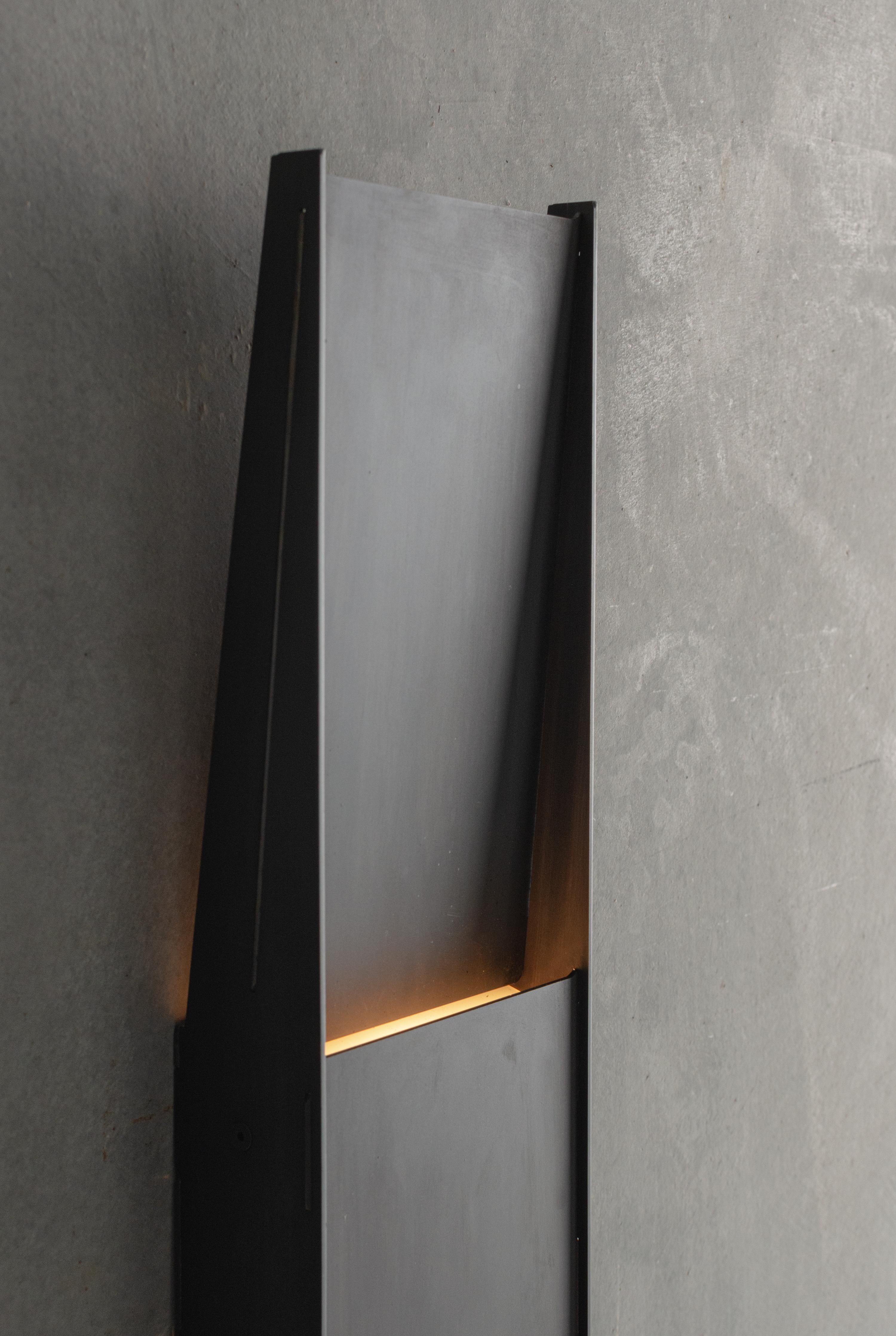 Contemporary Wall Lamp 'Vector' by A-N-D, Polished Steel For Sale 4