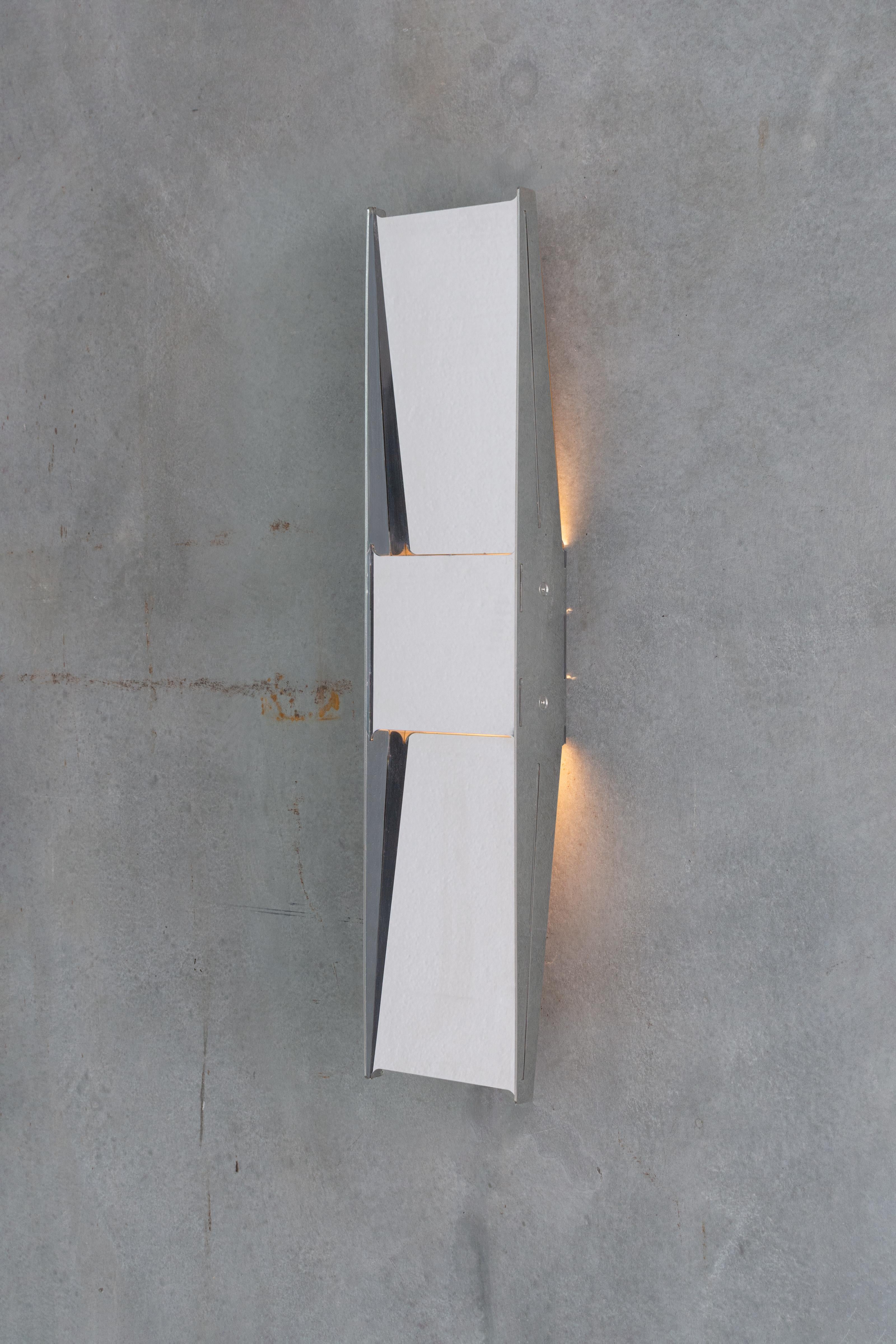 Contemporary Wall Lamp 'Vector' by A-N-D, Weathered Steel For Sale 7