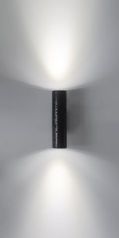 Contemporary Wall Lamps 'W01' in Black Lava Stone