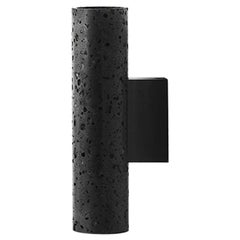 Contemporary Wall Lamps 
W01
 in Black Lava Stone - Only light source set