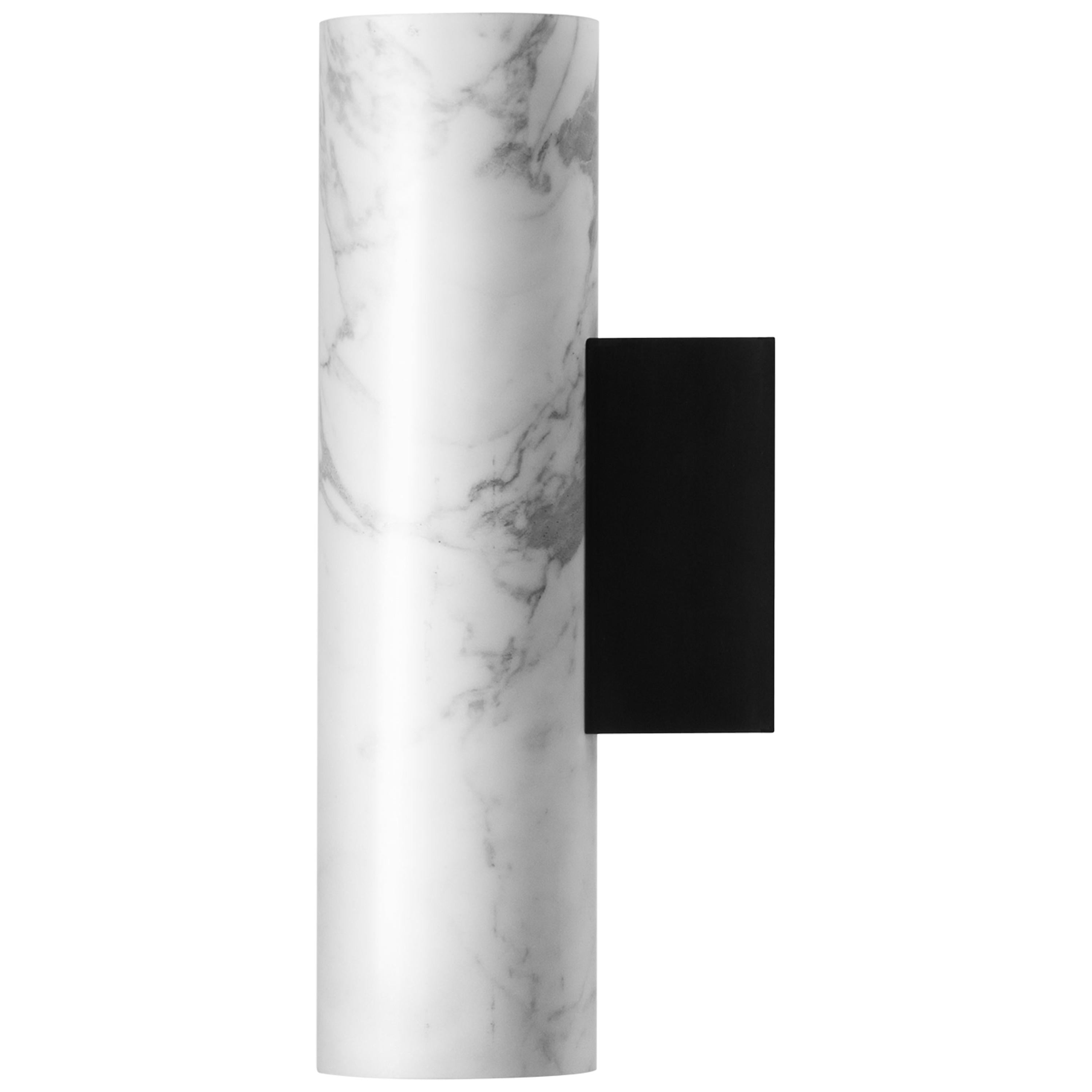 Contemporary Wall Lamps 'W01' in White Marble For Sale