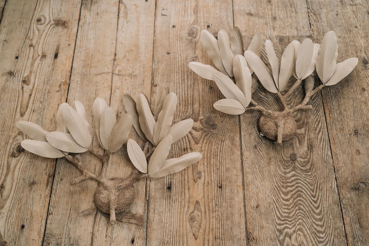 Love the work of french artist José Esteves, he just finished this pair of wall lights, he finds his inspiration in nature.