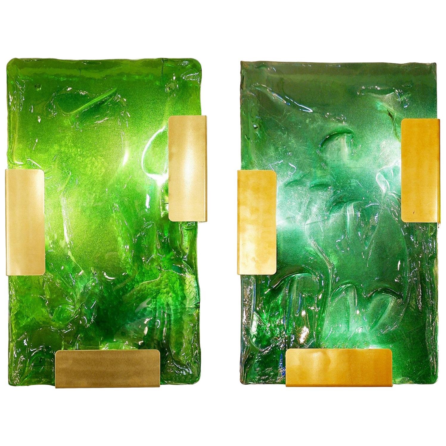 Contemporary Wall Lights, Belgian Creation Signed "JN"  For Sale