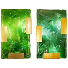 Contemporary Wall Lights, Belgian Creation Signed "JN" 