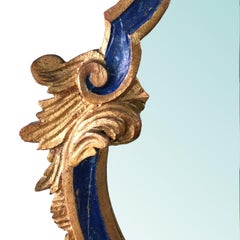 Contemporary Wall Mirror from an Antique Carved and Gilded Wood Frame