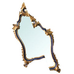 Contemporary Wall Mirror from an Antique Carved and Gilded Wood Frame