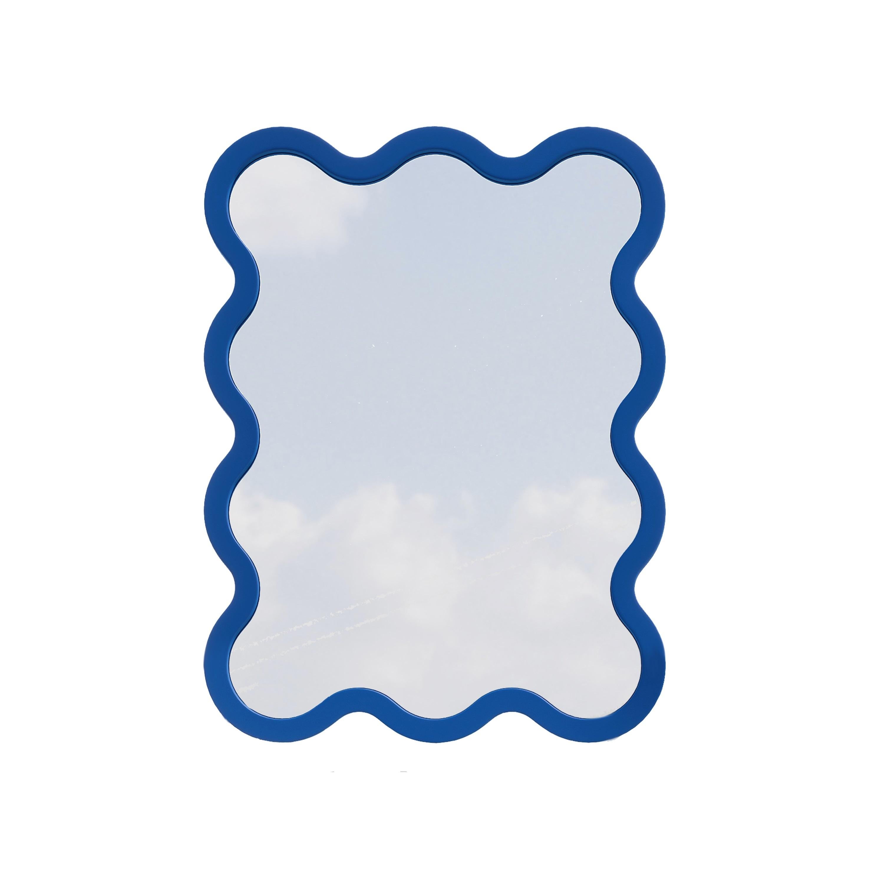 Contemporary Mirror 'Hvyli 10' (3x4) by Oitoproducts, Blue Frame

Materials: Painted ecological water paint MDF, silver glass mirror, special rubber feet.

About
Melted, delicate forms have become a new world trend. With the help of modern high-tech