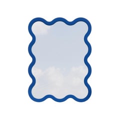 Contemporary Wandspiegel 'Hvyli 10' (3x4) von Oitoproducts, Blauer Rahmen