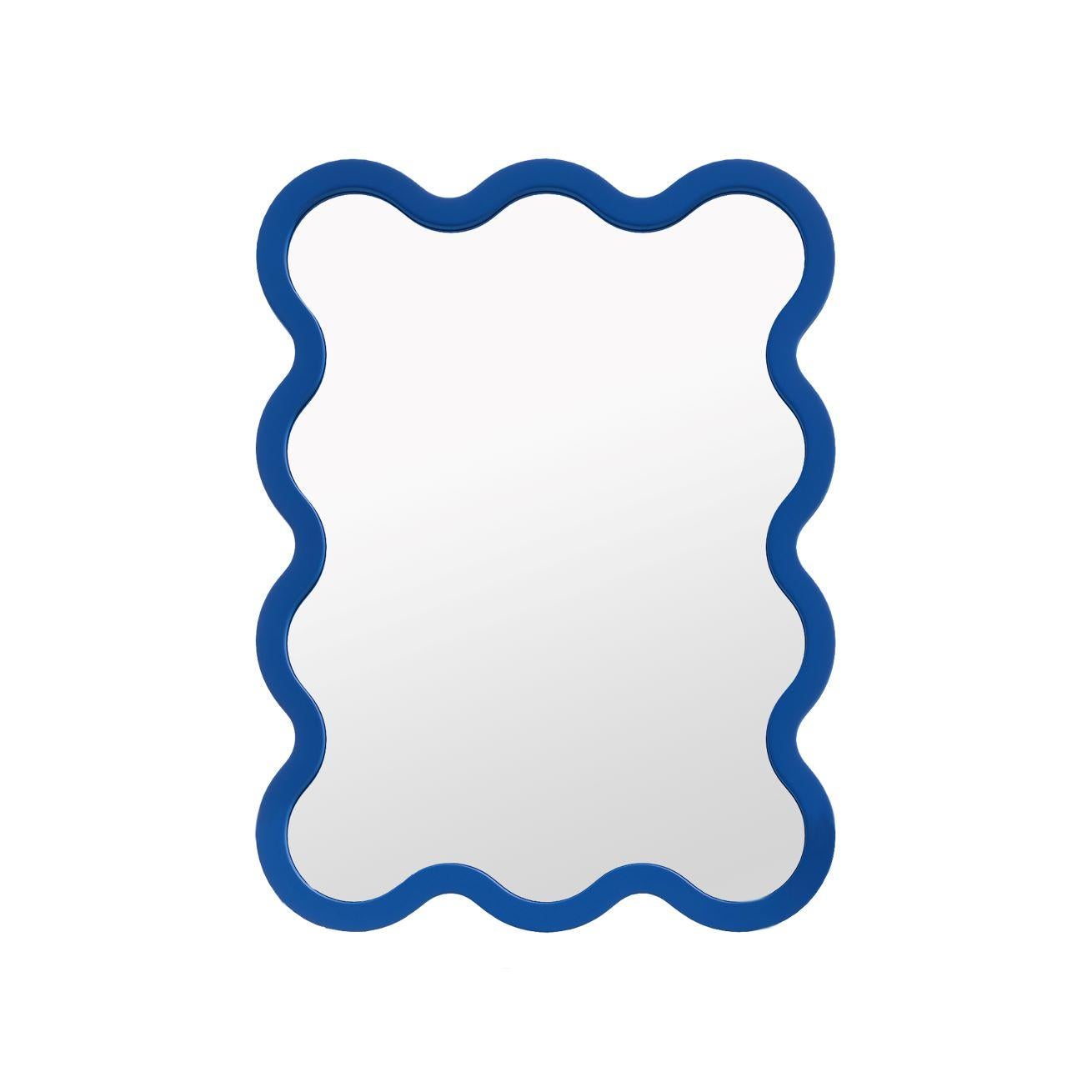 Ukrainian Contemporary Wall Mirror 'Hvyli 10' (3x4) by Oitoproducts, Blue Frame For Sale