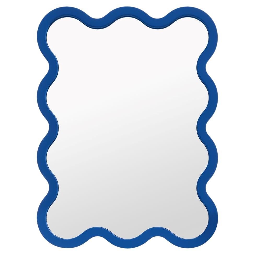 Specchio da parete contemporaneo 'Hvyli 10' (3x4) di Oitoproducts, cornice blu