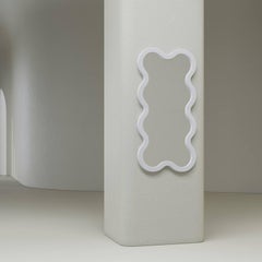 Contemporary Wall Mirror 'Hvyli 8' (2x4) by Oitoproducts, Blue Frame