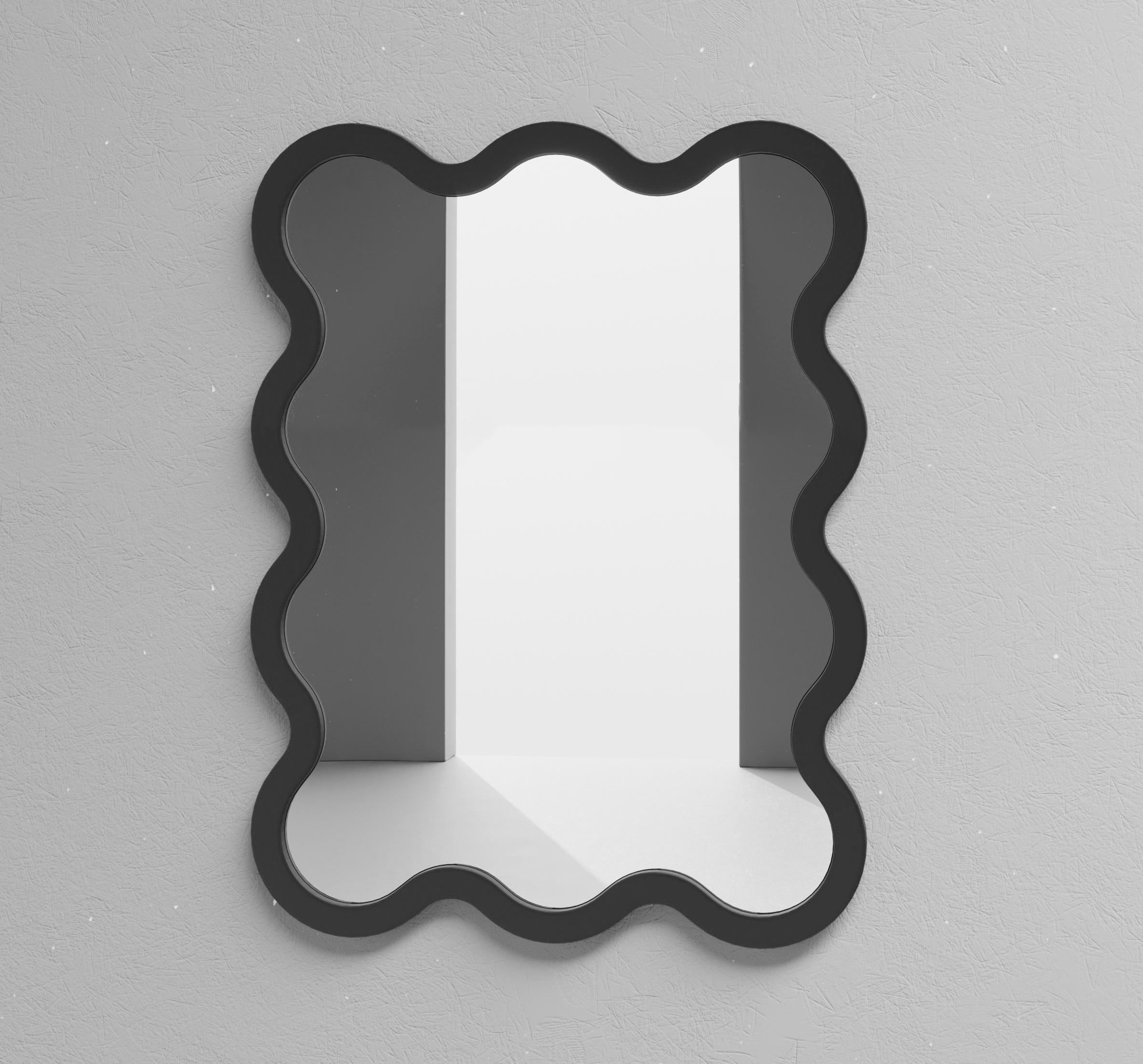 XXIe siècle et contemporain Miroir mural contemporain 'Hvyli 8' (2x4) par Oitoproducts, cadre bleu en vente