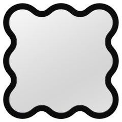 Contemporary Wall Mirror 'Hvyli 8' by Oitoproducts, Black Frame