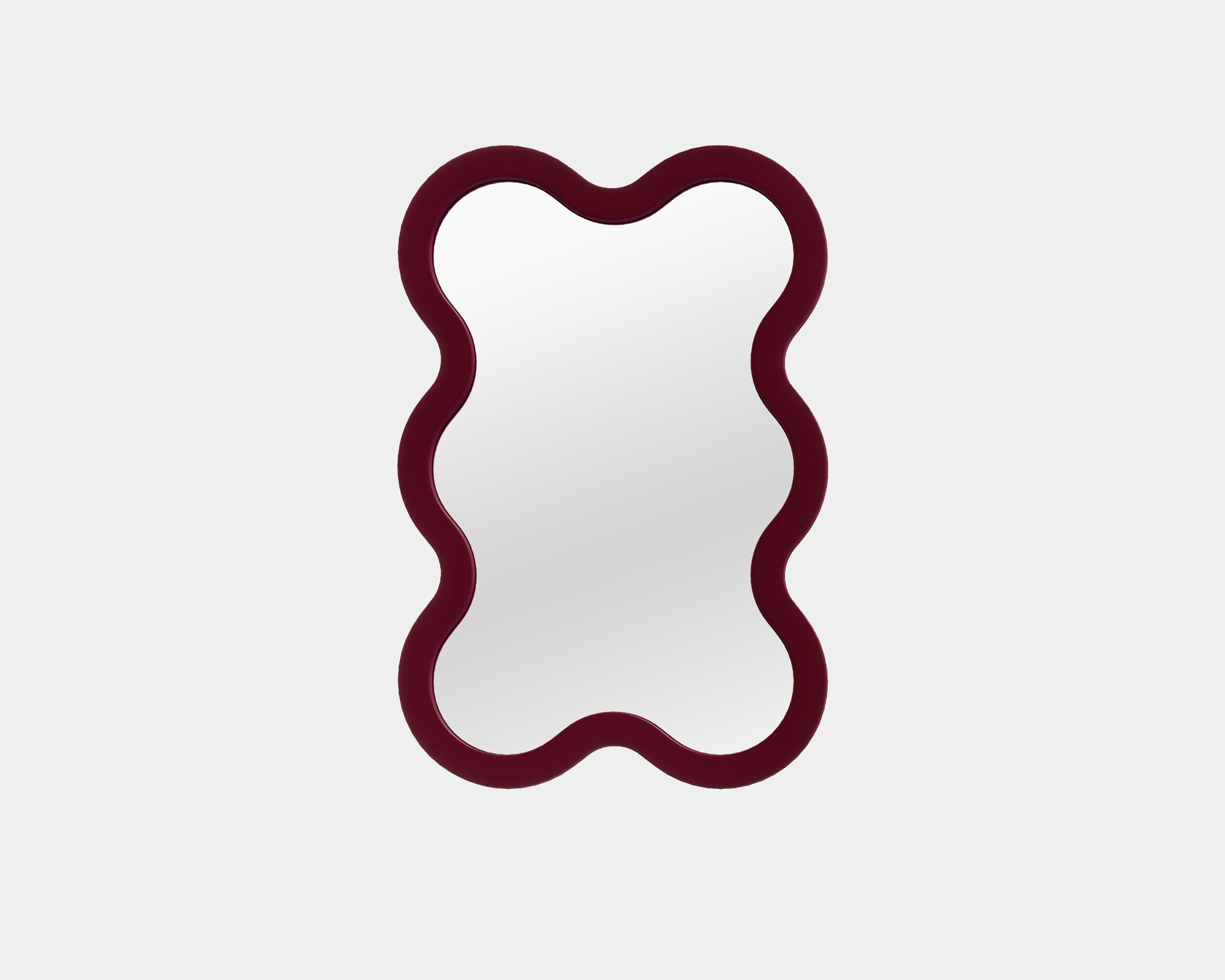 Miroir mural contemporain 'Hvyli Q 9' par Oitoproducts, cadre bleu en vente 4