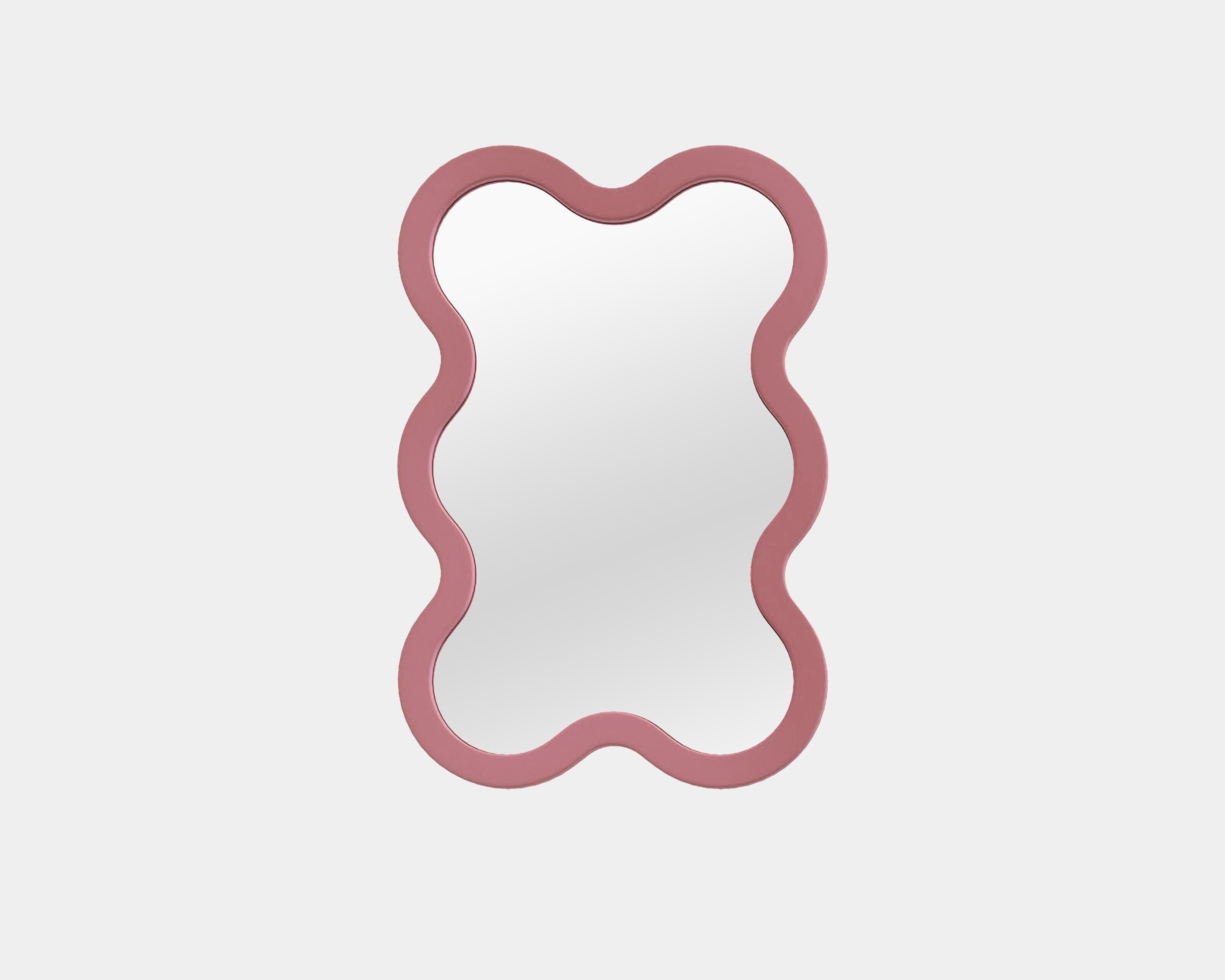 Miroir mural contemporain 'Hvyli Q 9' par Oitoproducts, cadre bleu en vente 5
