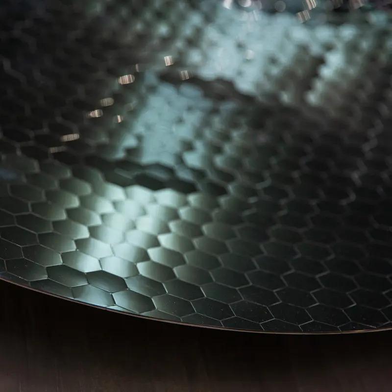 XXIe siècle et contemporain Miroir mural contemporain en verre Silver avec design hexagonal, années 2020. en vente