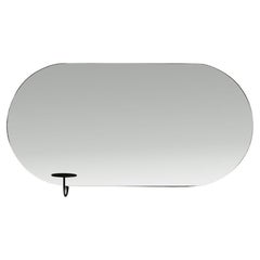 Contemporary Wall Mirror 'Miró Miró' Oval, Horizontal, Grey