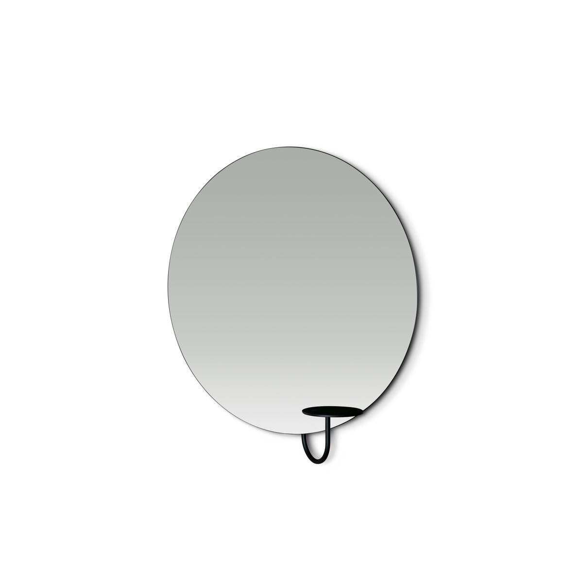 Contemporary Wall Mirror 'Miró Miró' Round, Large, Brass, Clear For Sale 2