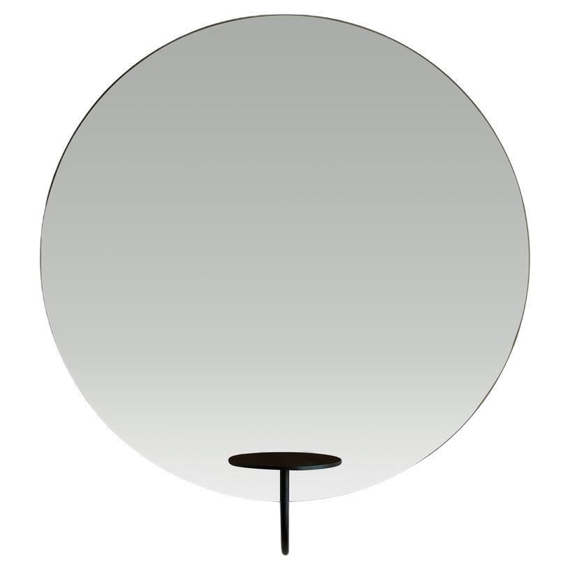 Contemporary Wall Mirror 'Miró Miró' Round, Small, Black