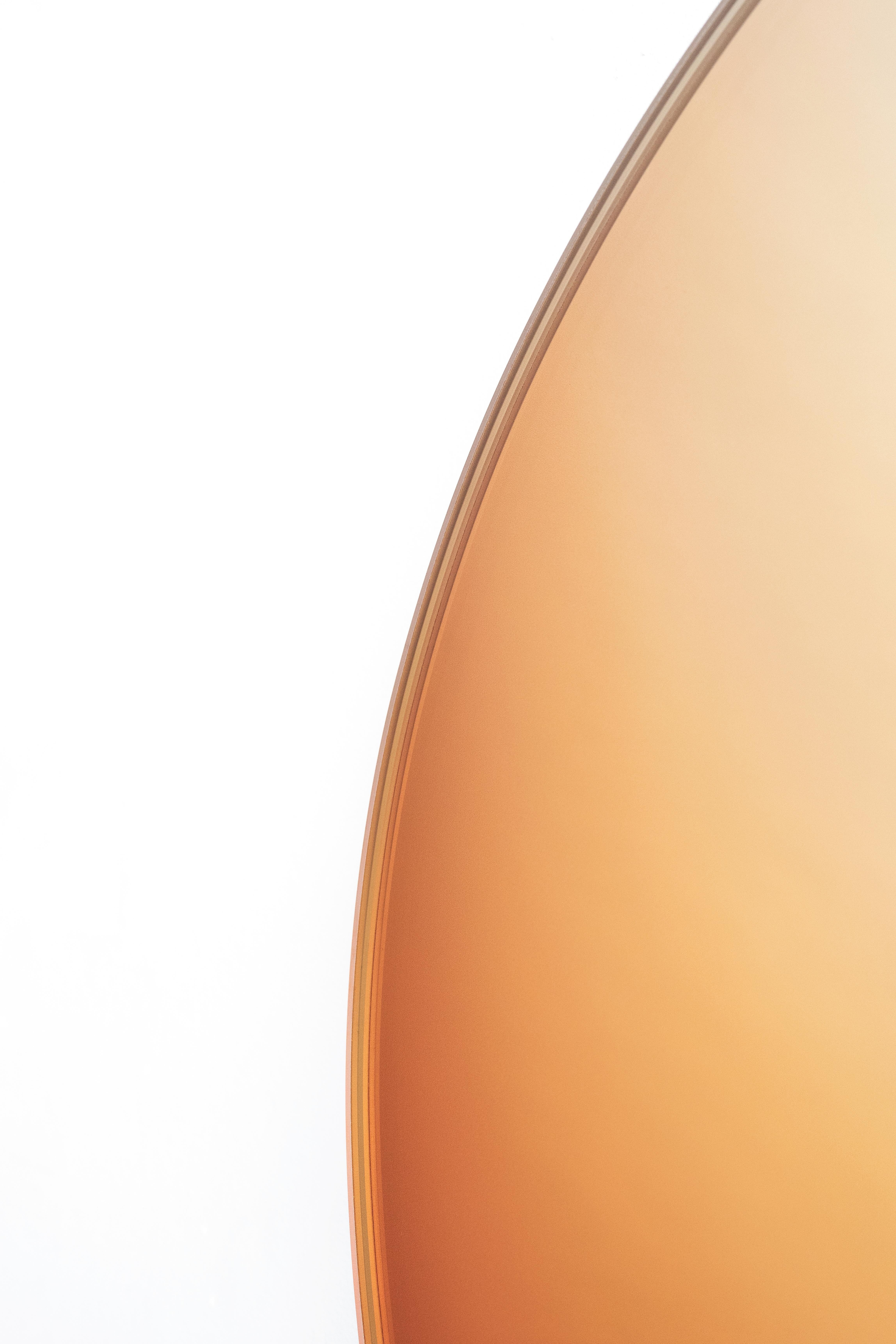 Zeitgenössischer Wandspiegel in runder Farbgebung #4  Sabine Marcelis, „Sonnenaufgang Orange“ im Angebot 1