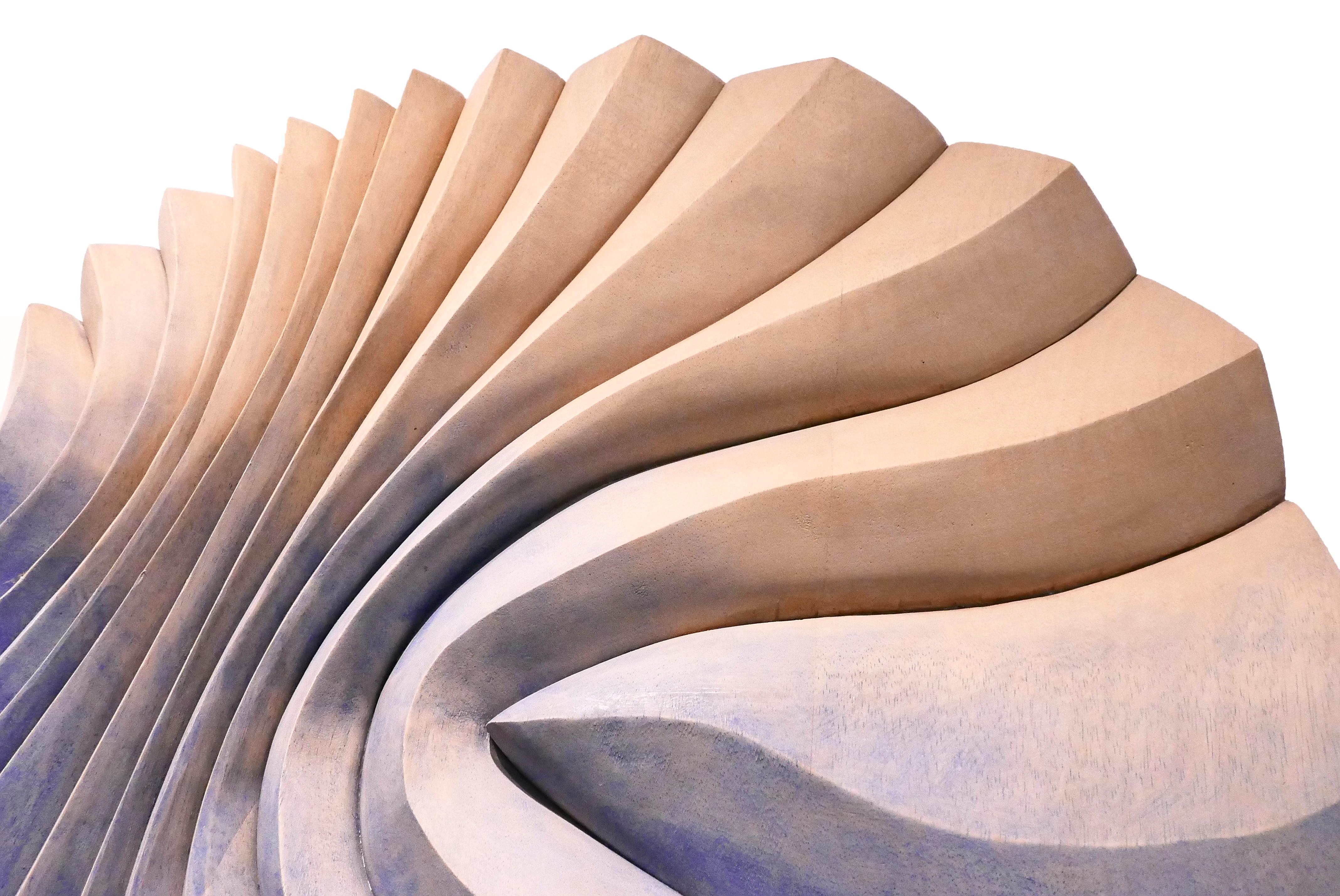 Hand-Carved Contemporary Wall Mounted Sculpture from 'Delta' Series by James Rowland For Sale