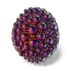 Contemporary Wall Sculpture Bubbles Purple