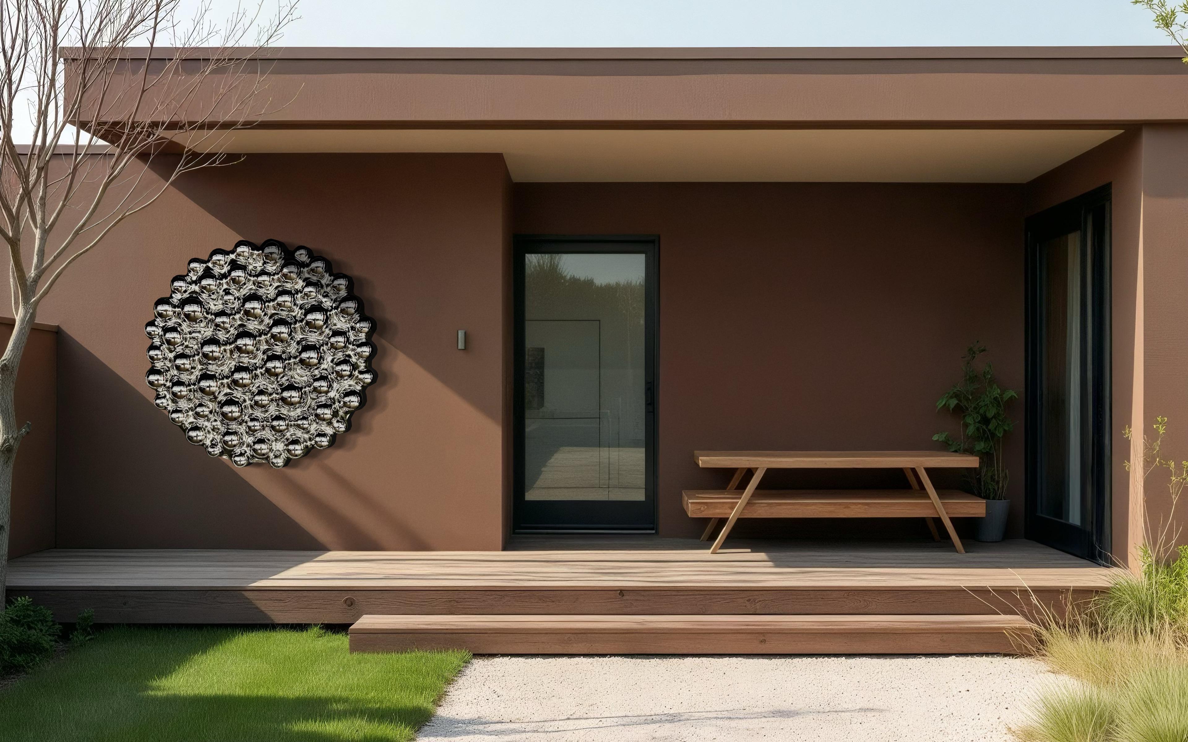 Sculpture murale contemporaine Bulles Silver en vente 3